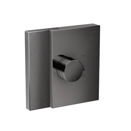 Axor Edge Смеситель для душа Highflow, встраиваемый, термостат, на 1 источник, алмазная огранка, внешняя часть, цвет: черный