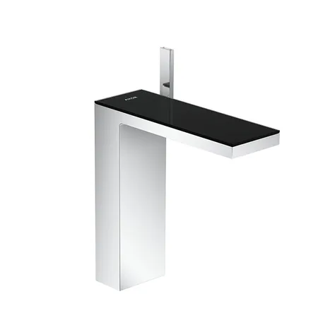 Axor MyEdition Смеситель для раковины 230, на 1 отв, излив, с донным клапаном, цвет: хром/черное стекло