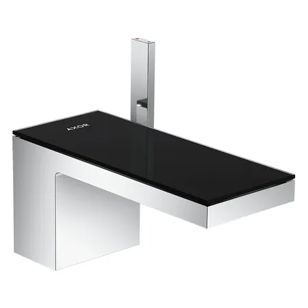 Axor MyEdition Смеситель для раковины 70, на 1 отв, излив, с донным клапаном, цвет: хром/черное стекло