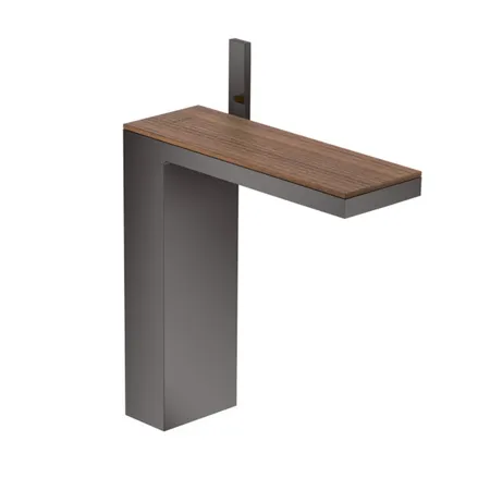 Axor MyEdition Смеситель для раковины, на 1 отв, излив, с донным клапаном (без панели), цвет: полированный черный