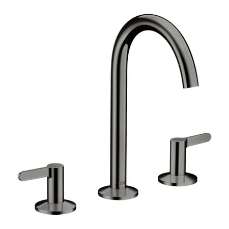 Axor One Смеситель для раковины 170, на 3 отв, с донным клапаном Push-Open, цвет: полированный черный хром