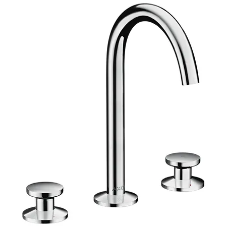 Axor One Смеситель для раковины, 3 отв, излив, Select, со сливом push-open, цвет: хром
