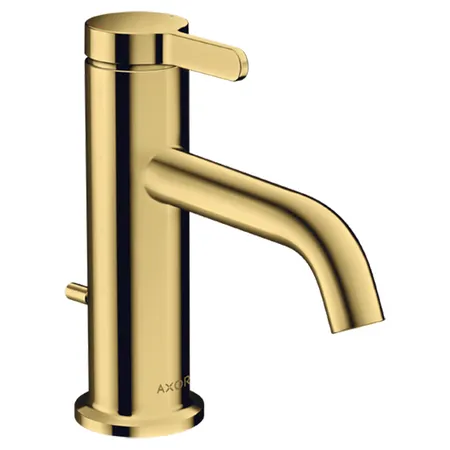 Axor One Смеситель для раковины 70, на 1 отв, с донным клапаном, цвет: полированное золото