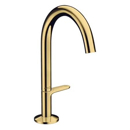 Axor One Смеситель для раковины Sel 170, на 1 отв, с донным клапаном Push-Open, цвет: полированное золото