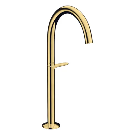 Axor One Смеситель для раковины Sel 260, на 1 отв, высокий, с донным клапаном Push-Open, цвет: полированное золото