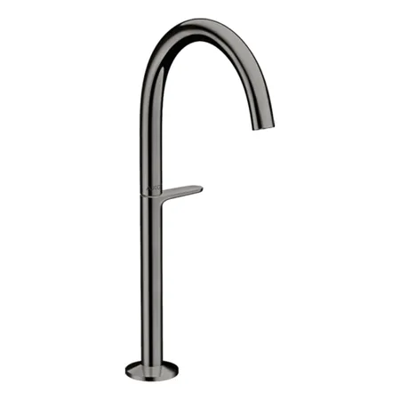 Axor One Смеситель для раковины Sel 260, на 1 отв, высокий, с донным клапаном Push-Open, цвет: полированный черный хром