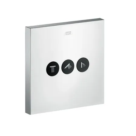 Axor ShowerSelect Модуль с тремя запорными клапанами, квадратный, внешняя часть, цвет: хром