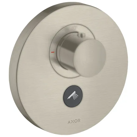 Axor ShowerSelect Встраиваемый термостат для душа, 1 поток, с ручным душем, внешняя часть, цвет: шлифованный никель