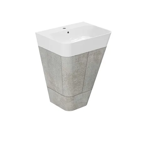 Azzurra Build Тумба напольная, с 1 ящиком, с раковиной, цвет: Cement