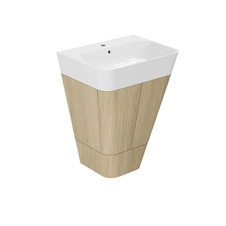 Azzurra Build Тумба напольная, с 1 ящиком, с раковиной, цвет: Olmo naturale