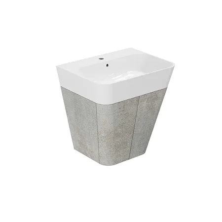 Azzurra Build Тумба подвесная, с 1 ящиком, с раковиной, цвет: Cement