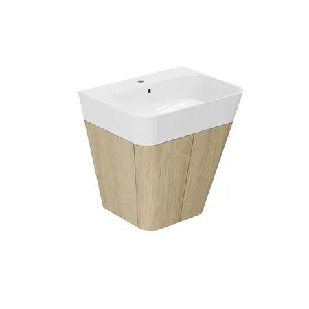 Azzurra Build Тумба подвесная, с 1 ящиком, с раковиной, цвет: Olmo naturale