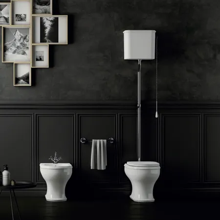 Azzurra Charme Унитаз напольный, 3L Water Saving, слив универсальный, сиденье микролифт, с креплением VFV, цвет: Bianco lucido