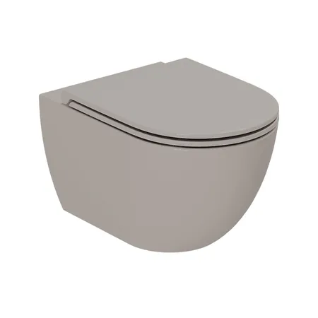 Azzurra Comoda Унитаз подвесной безободковый, c креплением, Easy Clean, 3L Water Saving, цвет: Cenere