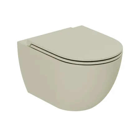 Azzurra Comoda Унитаз подвесной безободковый, c креплением, Easy Clean, 3L Water Saving, цвет: Salvia