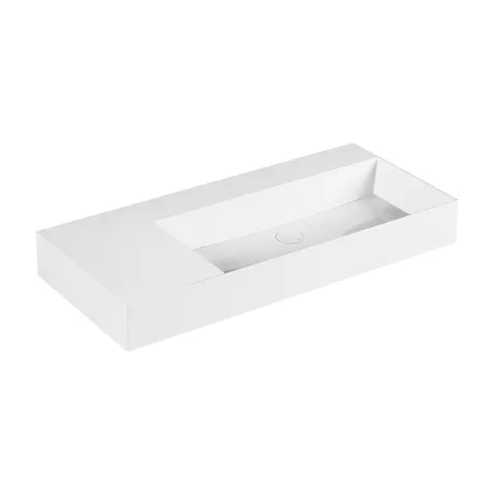 Azzurra Elegance Squared Раковина подвесная/накладная, левая, без отв, цвет: Bianco lucido