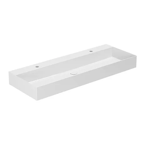 Azzurra Elegance Squared Раковина подвесная/накладная, 2 отв, цвет: Bianco lucido