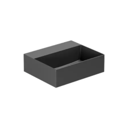 Azzurra Elegance Squared Раковина подвесная/накладная, без отв, цвет: Carbone