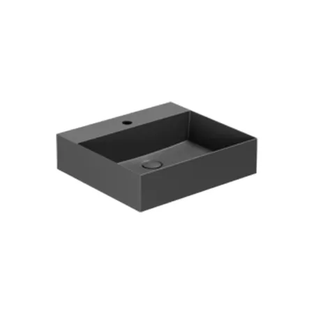 Azzurra Elegance Squared Раковина подвесная/накладная, 1 отв, цвет: Carbone