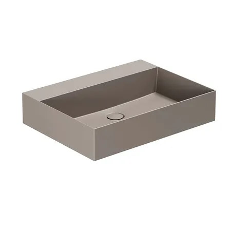 Azzurra Elegance Squared Раковина подвесная/накладная, без отв, цвет: Tortora