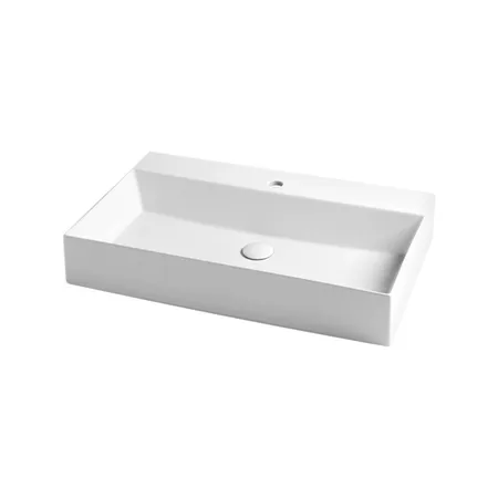 Azzurra Elegance Squared Раковина подвесная/накладная, 1 отв, цвет: Bianco lucido