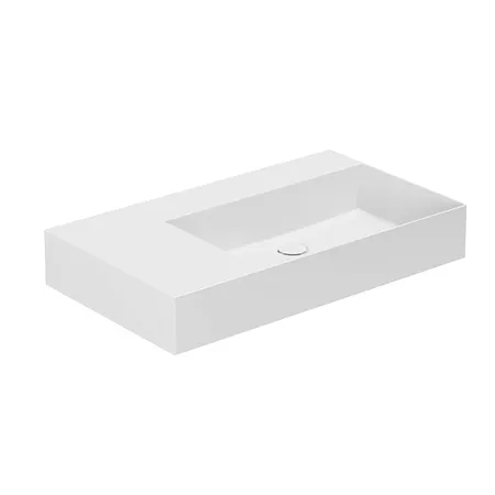 Azzurra Elegance Squared Раковина подвесная/накладная, левая, без отв, цвет: Bianco lucido