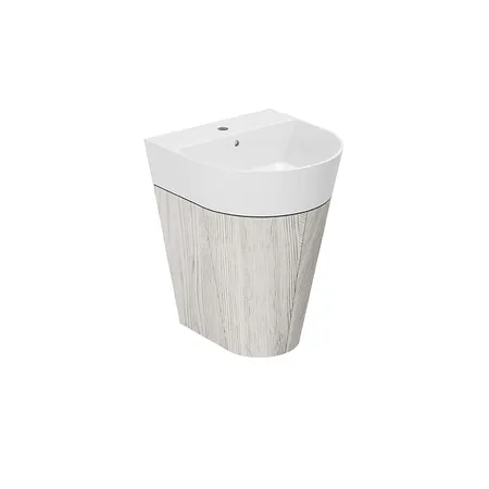 Azzurra Forma Тумба подвесная, с 2 дверцами, с раковиной, цвет: Olmo bianco