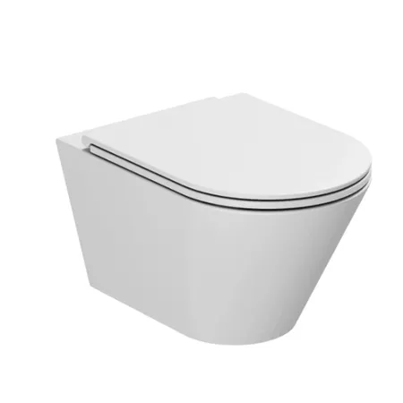 Azzurra Forma Унитаз подвесной безободковый с сиденьем soft close антигрязевое покрытие, цвет: белый