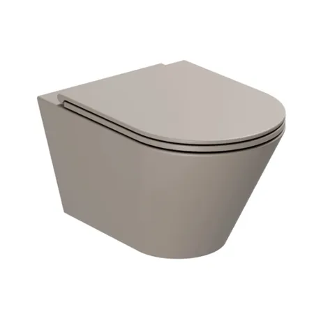 Azzurra Forma Унитаз подвесной, безободковый, в комплекте с креплением, цвет: Tortora