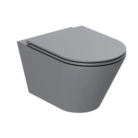 Azzurra Forma Унитаз подвесной, безободковый, в комплекте с креплением, цвет: Antracite