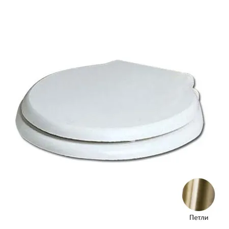 Azzurra Jubilaeum Сиденье для унитаза, микролифт, цвет: Bianco lucido/бронза