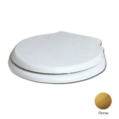 Azzurra Jubilaeum Сиденье для унитаза, микролифт, цвет: Bianco lucido/золото