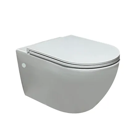 Azzurra Lilac Унитаз подвесной, безободковый, смыв Tornado, цвет: белый глянцевый