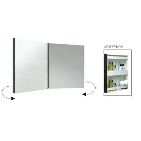 Azzurra Mirror Book Зеркальный шкаф двойной с внутренними полочками