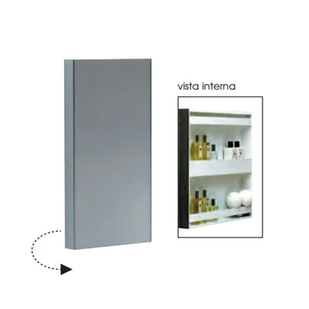 Azzurra Mirror Book Зеркальный шкаф одинарный с внутренними полочками