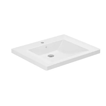 Azzurra Thin Подвесной умывальник для людей с ограниченными возможностями, c 1 отв, цвет: Bianco lucido