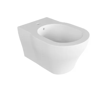 Azzurra XL Биде подвесное, 1 отв. под смеситель, с креплением, цвет: Bianco lucido