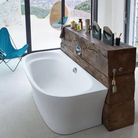 Duravit Cape Cod Ванна пристенный вариант, с бесшовной панелью и ножками, с одним наклоном для спины, цвет: белый