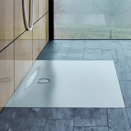 Bette Floor Side Душевой поддон 100х100х6.5 см, квадратный, D9см, цвет: белый