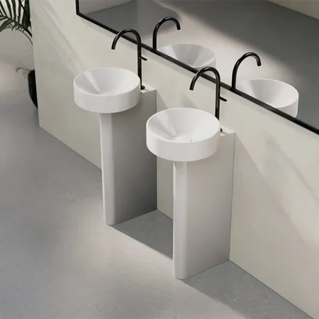 BETTE Suno Pedestal Раковина напольная, с 1 отв, цвет: белый