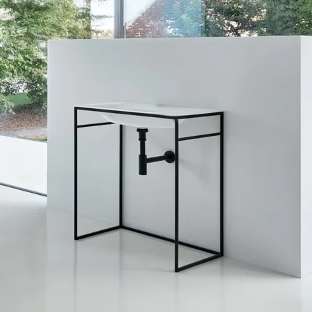 Bette Lux Shape Раковина на каркасе, напольная, без отв, без перелива, цвет: белый/черный