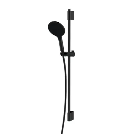 BOSSINI APICE Комплект для душа с штангой, ручным душем APICE и шлангом, цвет черный матовый