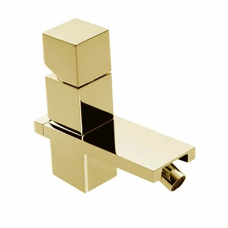 Bossini Cube Смеситель для биде на 1 отв, с заглушкой 1”1/4, цвет: золото