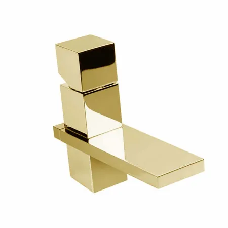 Bossini Cube Смеситель для раковины, на 1 отв, c заглушкой 1”1/4, цвет: золото