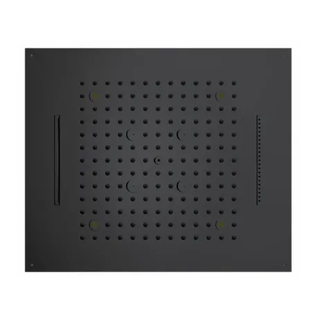 BOSSINI DREAM/4 Верхний душ, с 4 LED RGB, 4 режима (дождь, каскад, водопад, туман) блок питания/управления, Cromoterapia, цвет: черный мат