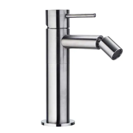 Bossini Inox Однорычажный Смеситель для биде на 1 отв, из нержавеющей стали без донного клапана, цвет: глянцевая сталь