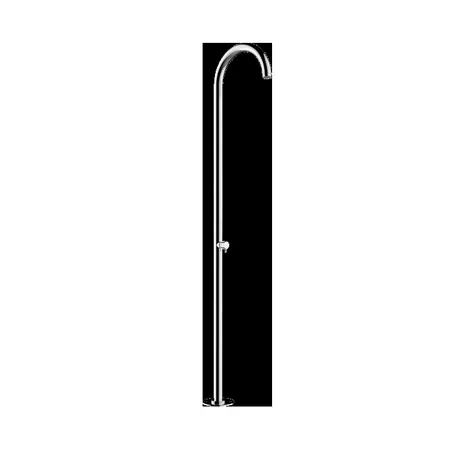 Bossini Mont Blanc Душевая колонна из стали INOX, верхний душ с подкл. в пол с встроенной частью, цвет: хром