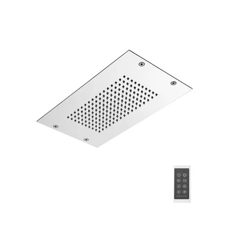Carlo Frattini Wellness Верхний душ Modular, встраиваемый в потолок, LED подсветка для хромотерапии с 8 цветами, цвет: хром