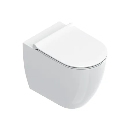 Catalano Sfera Унитаз напольный, безободковый, смыв Tornado, покрытие Cataglaze+, цвет: белый глянцевый
