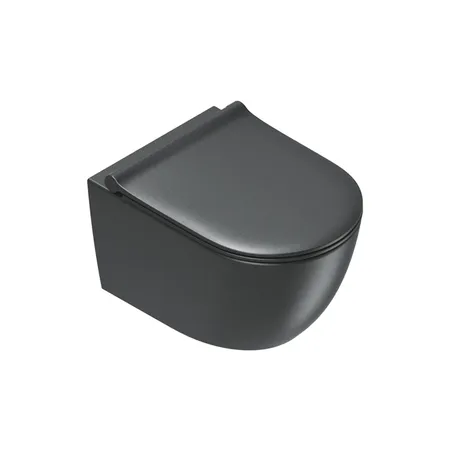 Catalano Sfera Унитаз подвесной, безободковый, смыв Tornado, покрытие Twinglaze+, цвет: черный матовый